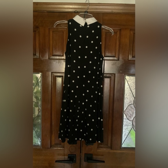 Ralph Lauren Black and White Sleeveless Sundress with Peter Pan Collar - Picture 2 of 3